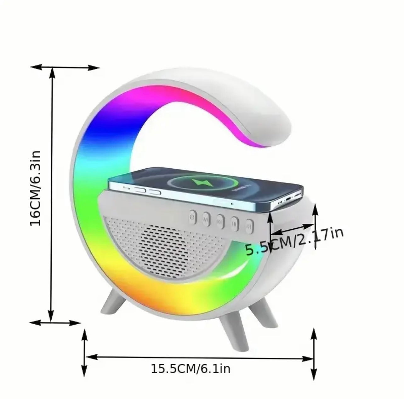 Bluetooth Speaker Kabellose Ladestation, Wecker, Musik Spieler, ELD Lichte ein Gerät mit vielen Funktionen