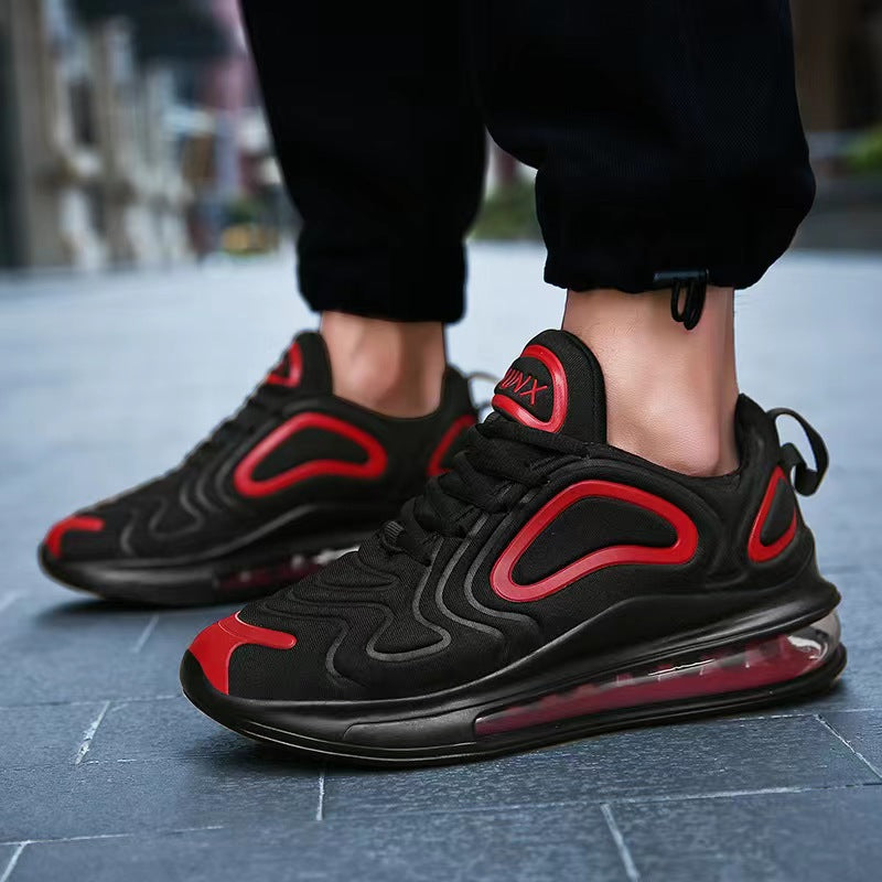 Casual Air Cushion Schwarze Schuhe Herren Outdoor Atmungsaktive Schnür-Sneakers Laufsportschuhe