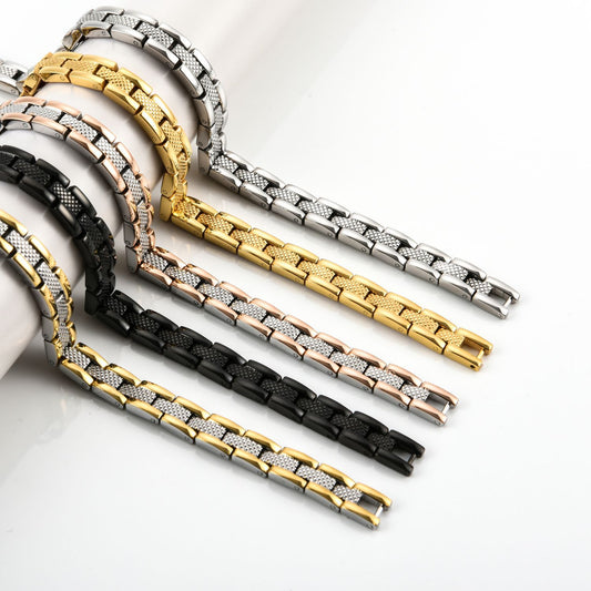 Titanstahl-Energie-Magnet-Armband für Damen und Herren