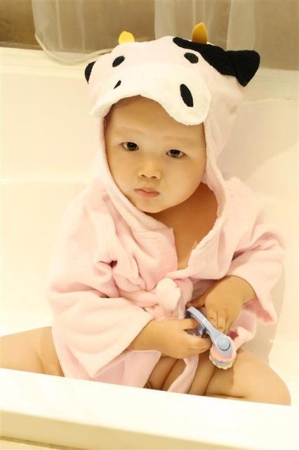 Cartoon Cute Animal Modeling Baby Badetücher Baby Bademäntel Baumwolle Kinder Bademäntel Baby mit Kapuze