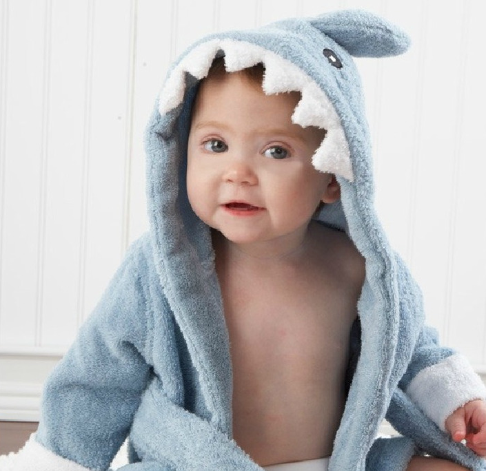 Cartoon Cute Animal Modeling Baby Badetücher Baby Bademäntel Baumwolle Kinder Bademäntel Baby mit Kapuze
