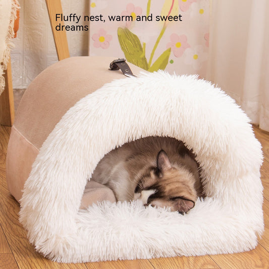 Hundenest, Katzennest, tragbar, warm und flauschig.