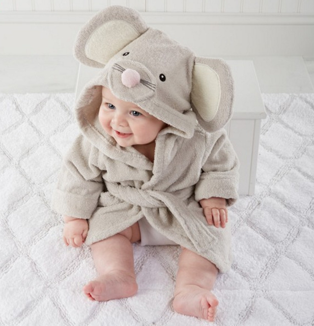 Cartoon Cute Animal Modeling Baby Badetücher Baby Bademäntel Baumwolle Kinder Bademäntel Baby mit Kapuze