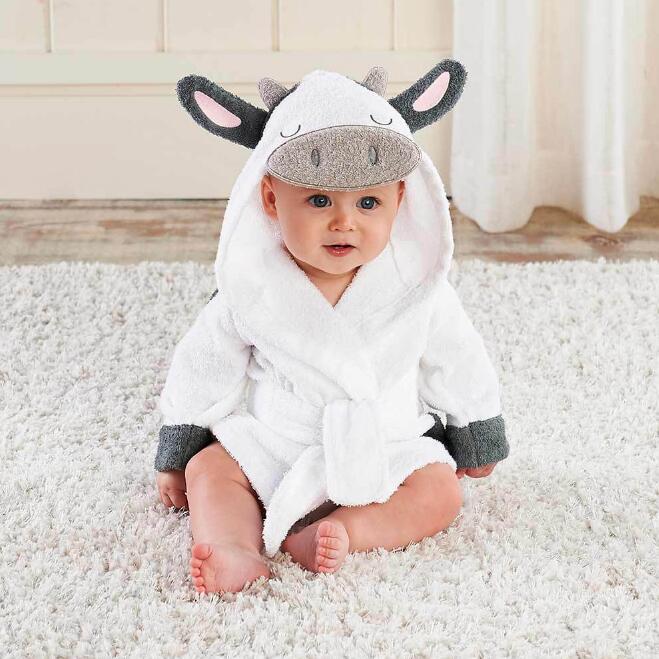 Cartoon Cute Animal Modeling Baby Badetücher Baby Bademäntel Baumwolle Kinder Bademäntel Baby mit Kapuze