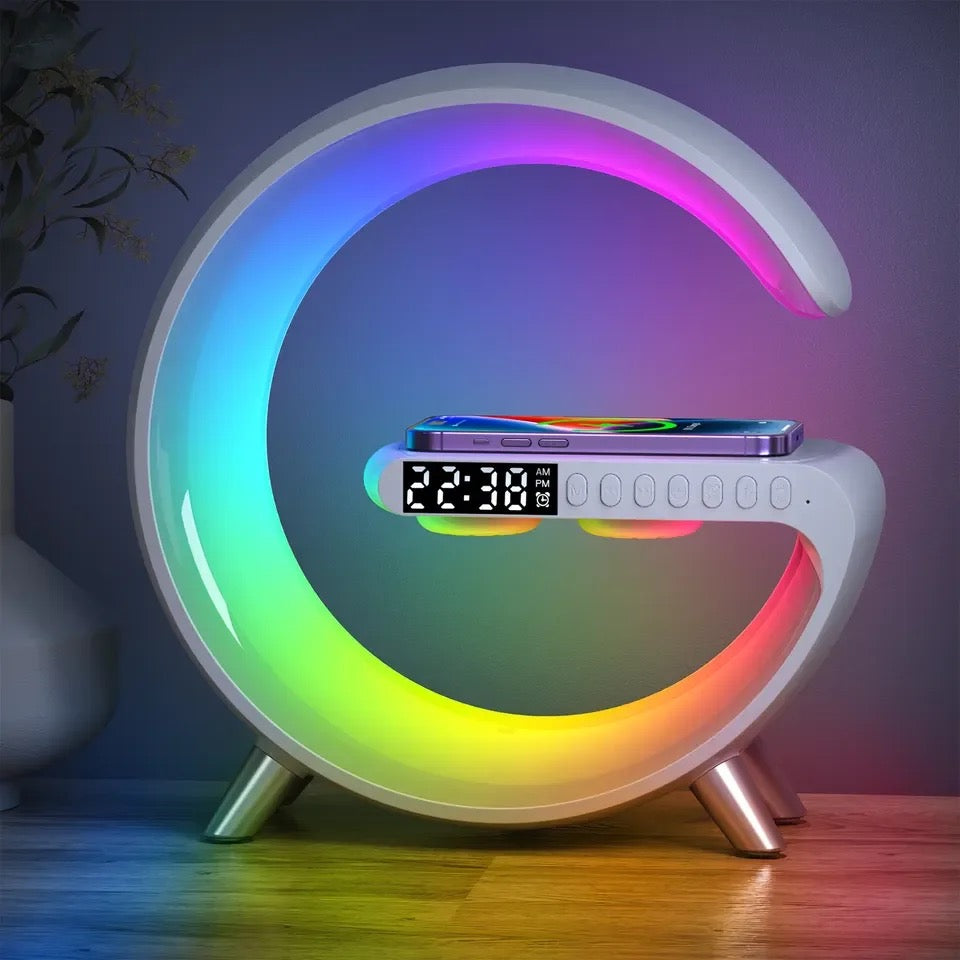 Bluetooth Speaker Kabellose Ladestation, Wecker, Musik Spieler, ELD Lichte ein Gerät mit vielen Funktionen
