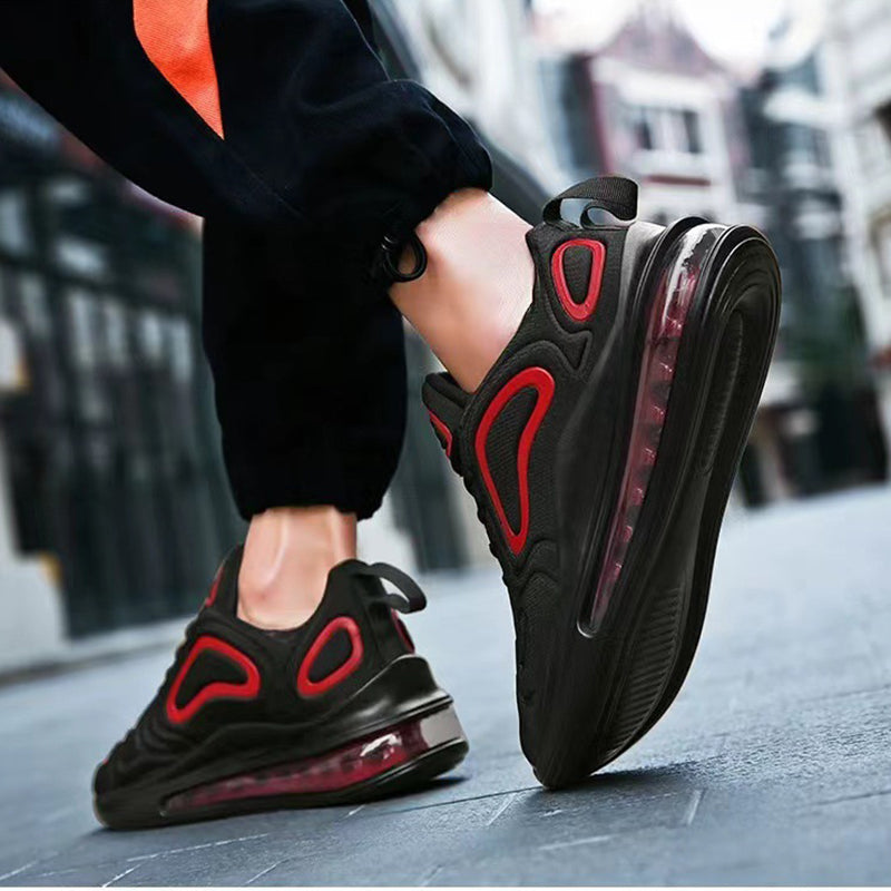 Casual Air Cushion Schwarze Schuhe Herren Outdoor Atmungsaktive Schnür-Sneakers Laufsportschuhe