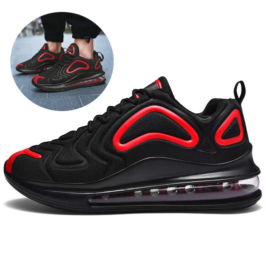 Casual Air Cushion Schwarze Schuhe Herren Outdoor Atmungsaktive Schnür-Sneakers Laufsportschuhe