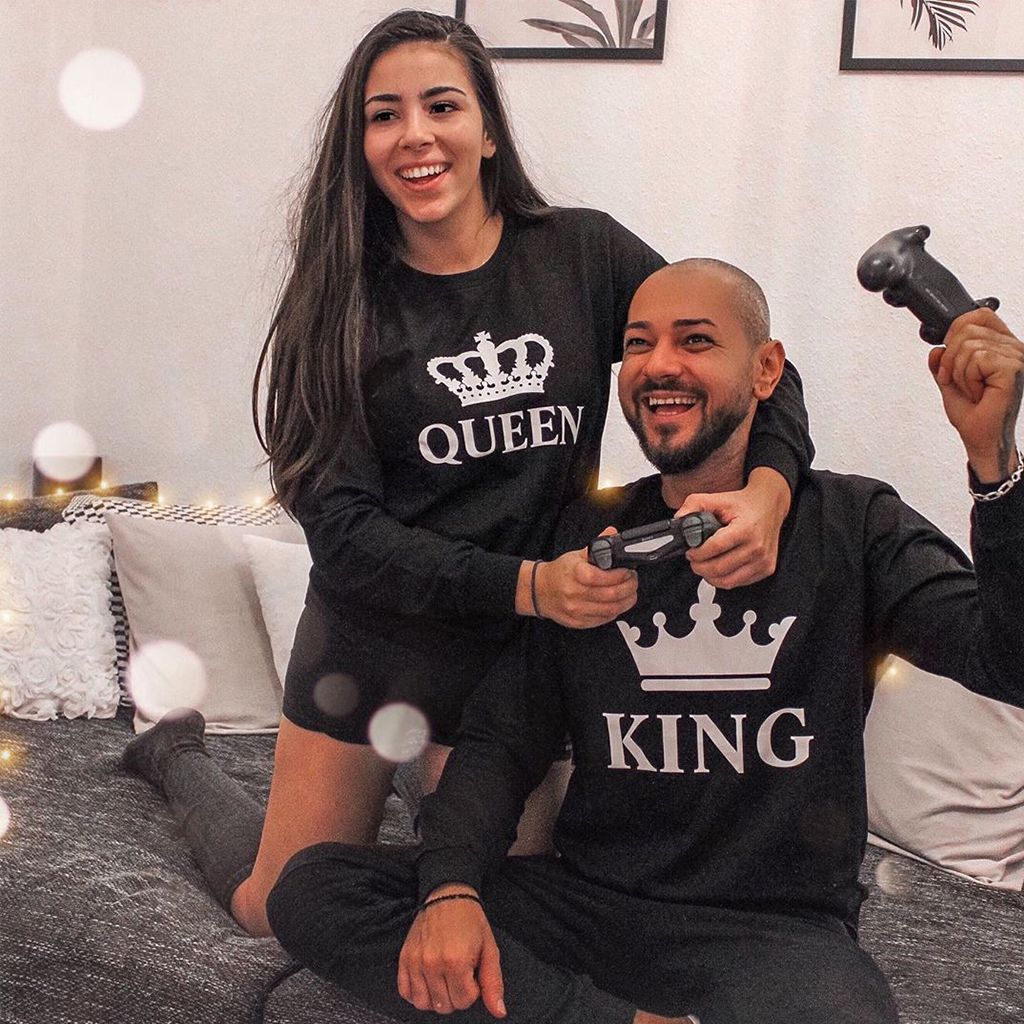 Crown New Männer und Frauen Paare tragen plus Samt dicken Pullover Europa und Amerika